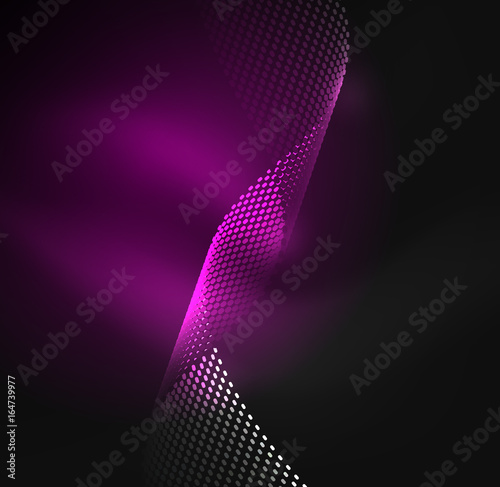Glowing particles wave design template © antishock