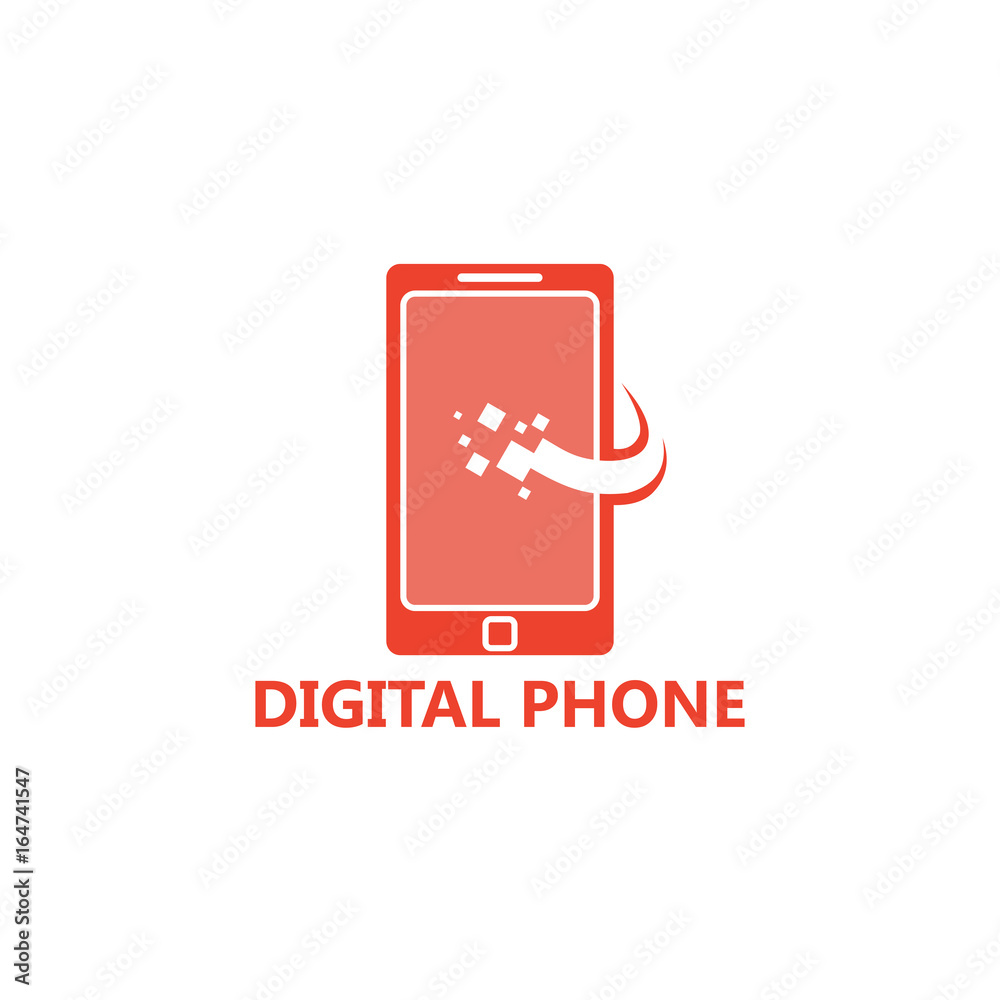 Digital Phone Logo Template Design