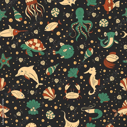 Tapety Wzór zwierząt morskich