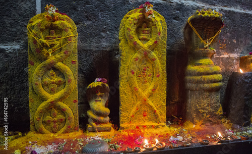 Arunacheshvara Temple. Candle flame close-up in the Indian Shiva Temple.