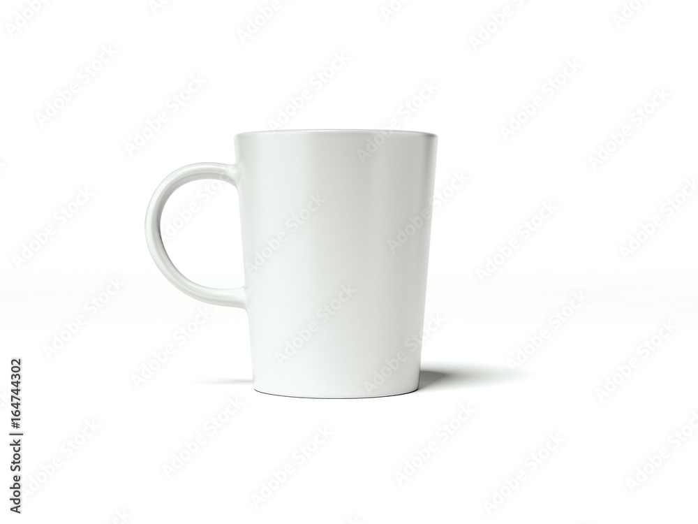 White blank cup. 3d rendering