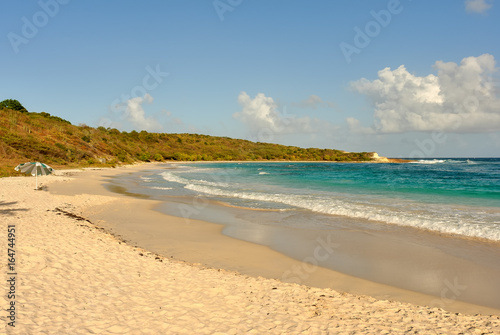 Half Moon Bay beach in Antigua island in the Caribbean.