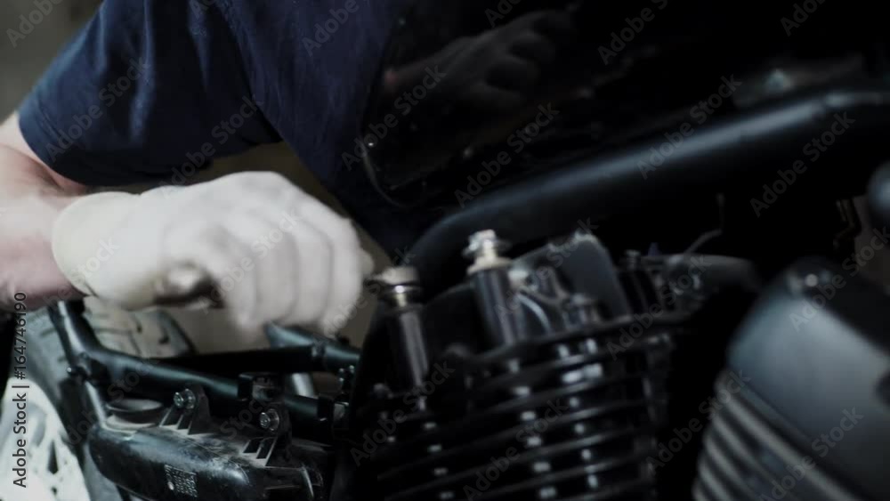 Assembly of the motorcycle.