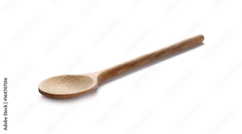 Wooden spoon, linden tree, isolated on white background Wooden spoon, linden tree, isolated on white background
