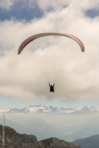 Paraglider above the Alps