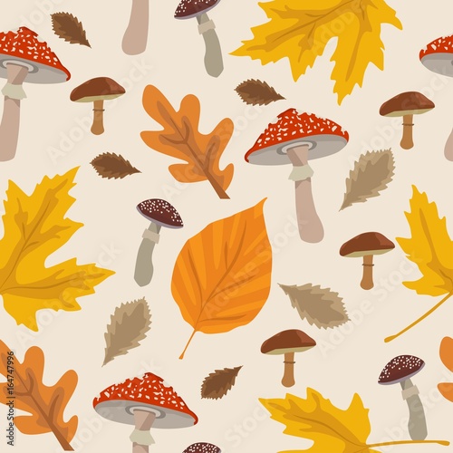 Autumn season yellow and orange leaves background