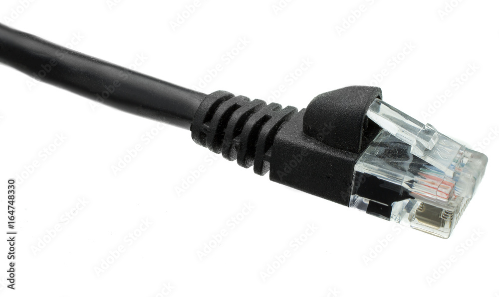 Black Ethernet RJ45 Network Cable Black Ethernet RJ45 Network Cable