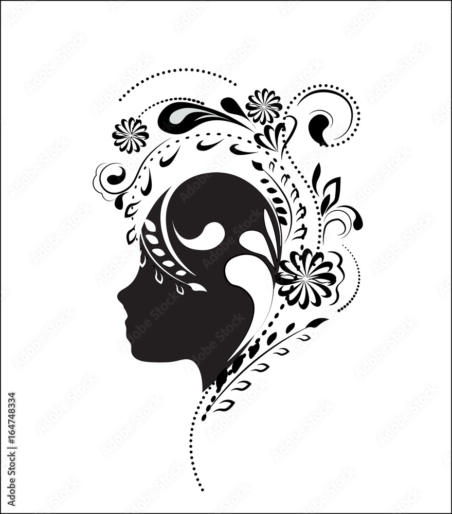 flower girl face Stock Vector | Adobe Stock