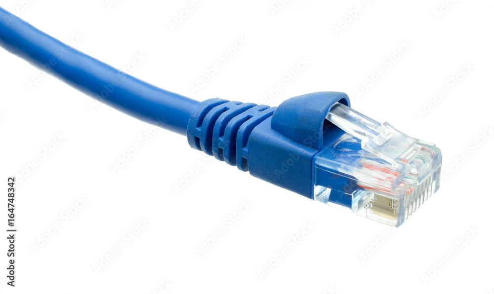 Blue Ethernet RJ45 Network Cable - obrazy, fototapety, plakaty 