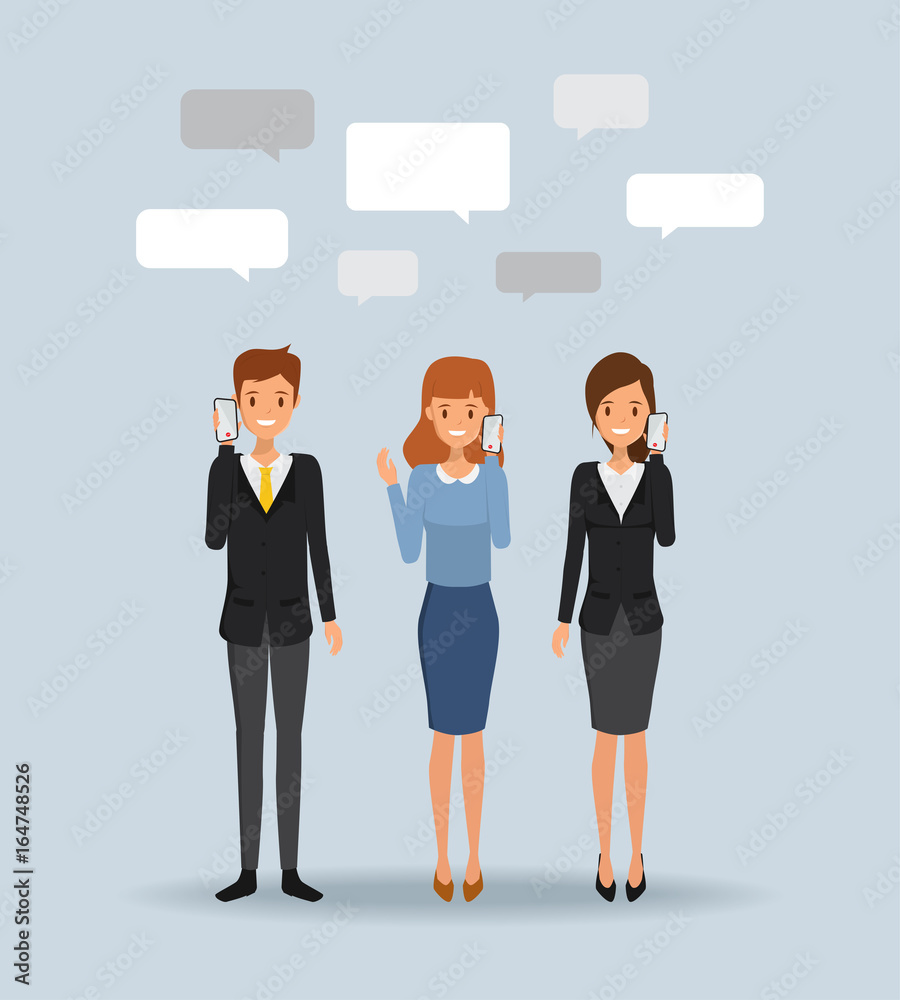 Group of people using a mobile phone. Communication background. Illustration vector. Group of people using a mobile phone. Communication background. Illustration vector.