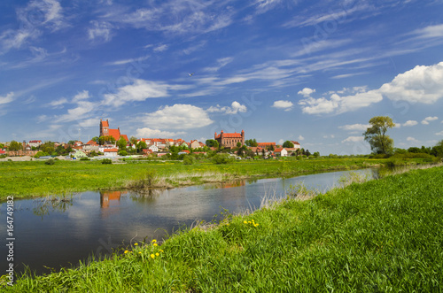 malowniczy krajobraz Gniewu w północnej Polsce 