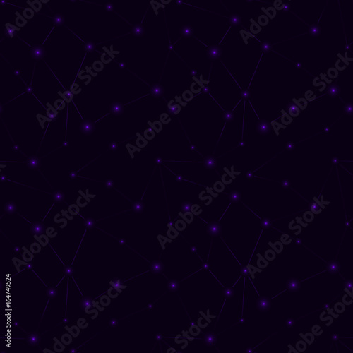 Abstract geometric dots and lines seamless pattern