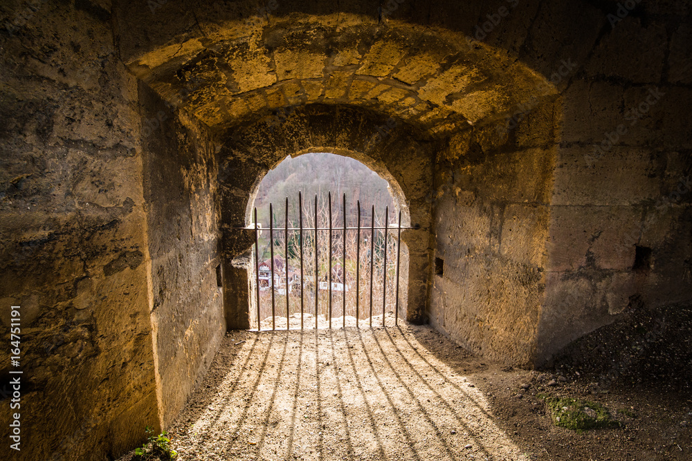 Obraz premium Grid in the tower window