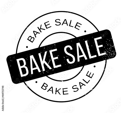 Bake Sale rubber stamp. Grunge design with dust scratches. Effects can be easily removed for a clean, crisp look. Color is easily changed.