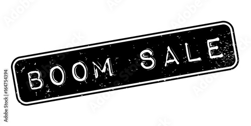 Boom Sale rubber stamp. Grunge design with dust scratches. Effects can be easily removed for a clean, crisp look. Color is easily changed.