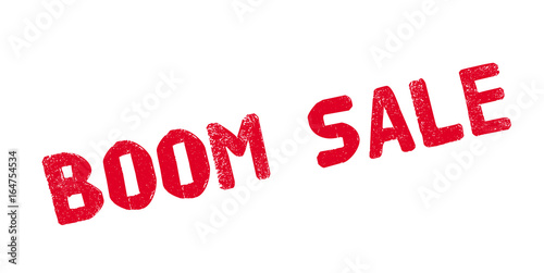 Boom Sale rubber stamp. Grunge design with dust scratches. Effects can be easily removed for a clean, crisp look. Color is easily changed.