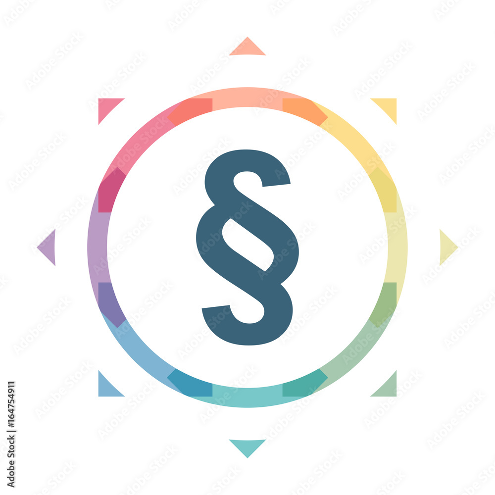 buntes Symbol - Paragraph Gesetz buntes Symbol - Paragraph Gesetz