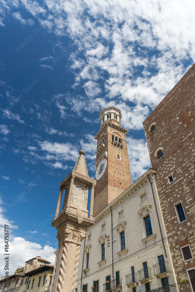 Verona main square tower