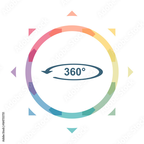 buntes Symbol - 360 Grad VR