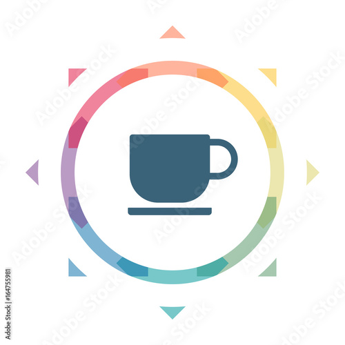 buntes Symbol - Kaffeetasse
