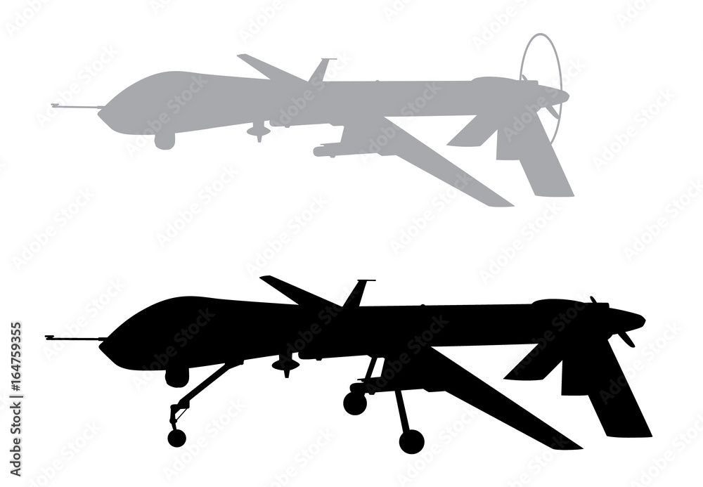 Drone vector silhouette