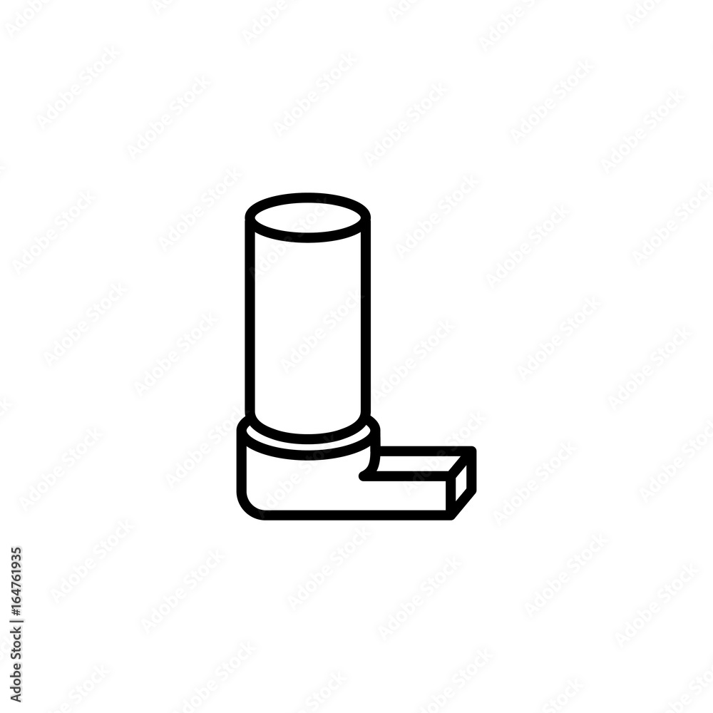 inhaler icon on white background