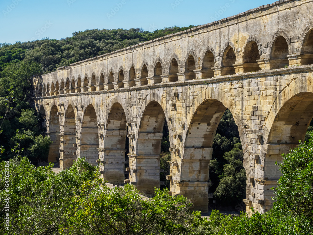 Pont du Guard the biggest old roman aqueduct in France 