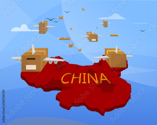 Shipping packages from China.