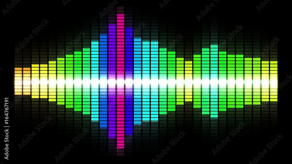 Mirrored Audio Equalizer Bars Loop Mirrored Audio Equalizer Bars Loop