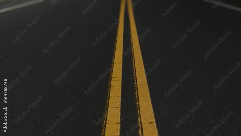 Overhead of a Street Road with Solid Double Yellow Lines Loop
