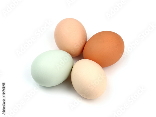 Four Multicolored Organic Free Range Chicken Eggs