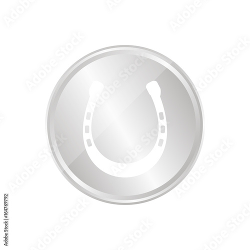 Silberne Münze - Hufeisen