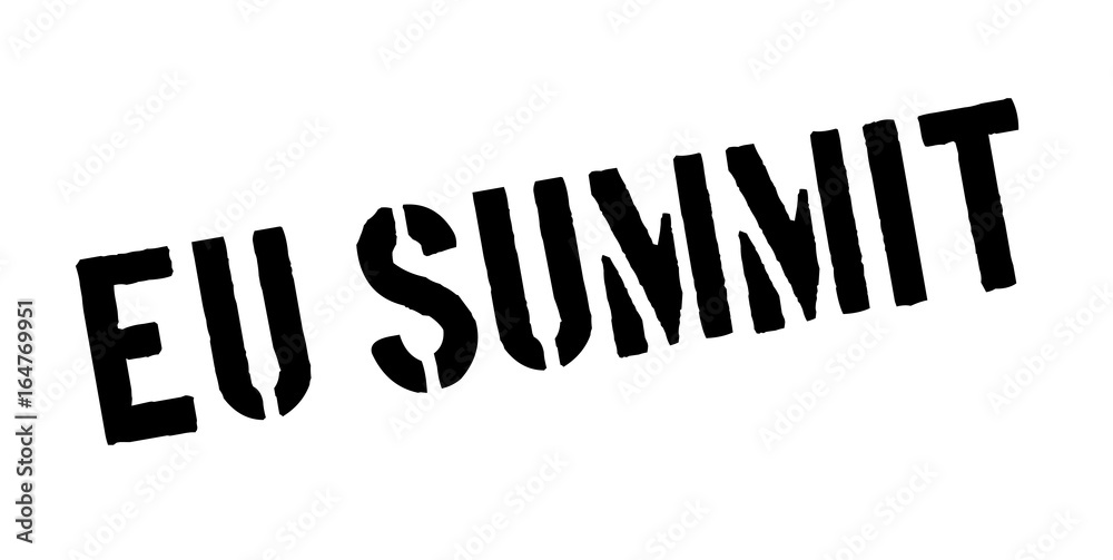 Eu Summit rubber stamp. Grunge design with dust scratches. Effects can be easily removed for a clean, crisp look. Color is easily changed.