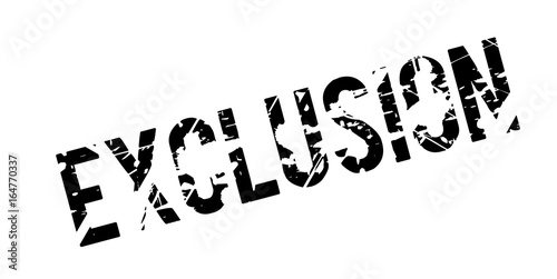 Exclusion rubber stamp. Grunge design with dust scratches. Effects can be easily removed for a clean, crisp look. Color is easily changed.