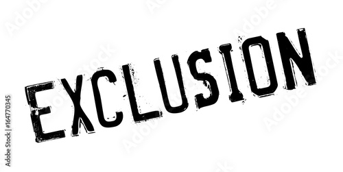 Exclusion rubber stamp. Grunge design with dust scratches. Effects can be easily removed for a clean, crisp look. Color is easily changed.