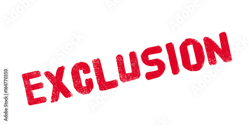 Exclusion rubber stamp. Grunge design with dust scratches. Effects can be easily removed for a clean, crisp look. Color is easily changed.