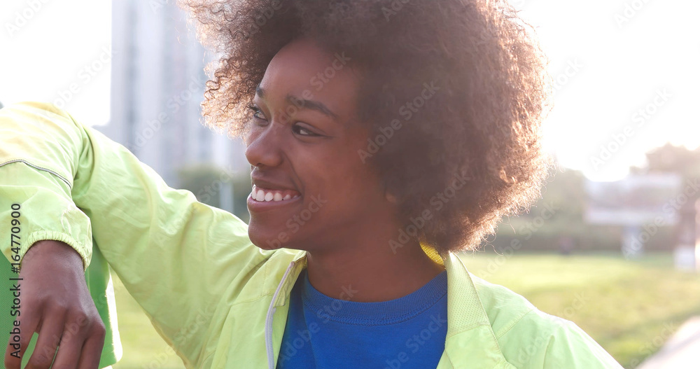 Fototapeta premium Portrait of multiethnic group of young people on the jogging