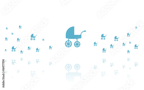 Kinderwagen retro Reflektierend Weiss