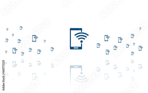 Smartphone WLAN Reflektierend Weiss