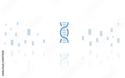 DNA-Strang Reflektierend Weiss