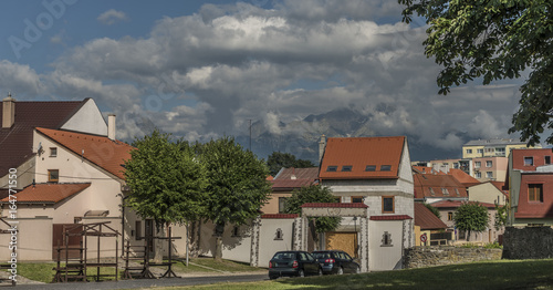 Vysoke Tatry mountains from castle in Kezmarok town © luzkovyvagon.cz