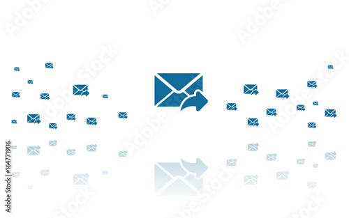 E-mail antworten Reflektierend Weiss