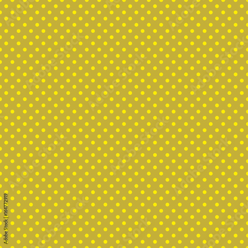 The polka dot pattern. Seamless vector illustration with round circles, dots. Yellow and green. Vector illustration in retro, vintage style print on fabric, textile, wrapping, Wallpaper, scrap-booking