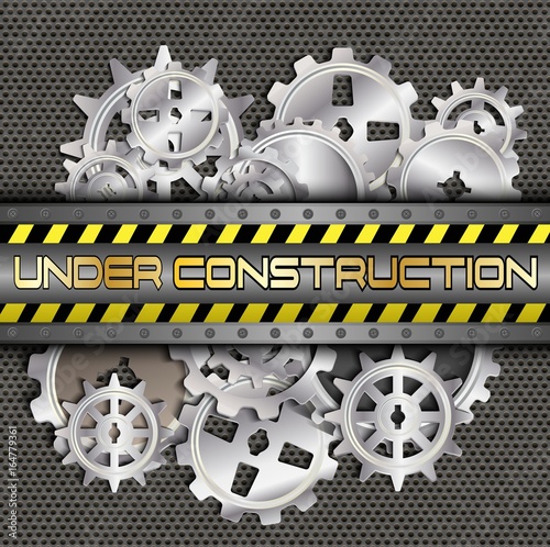 Under construction with gears and pinions