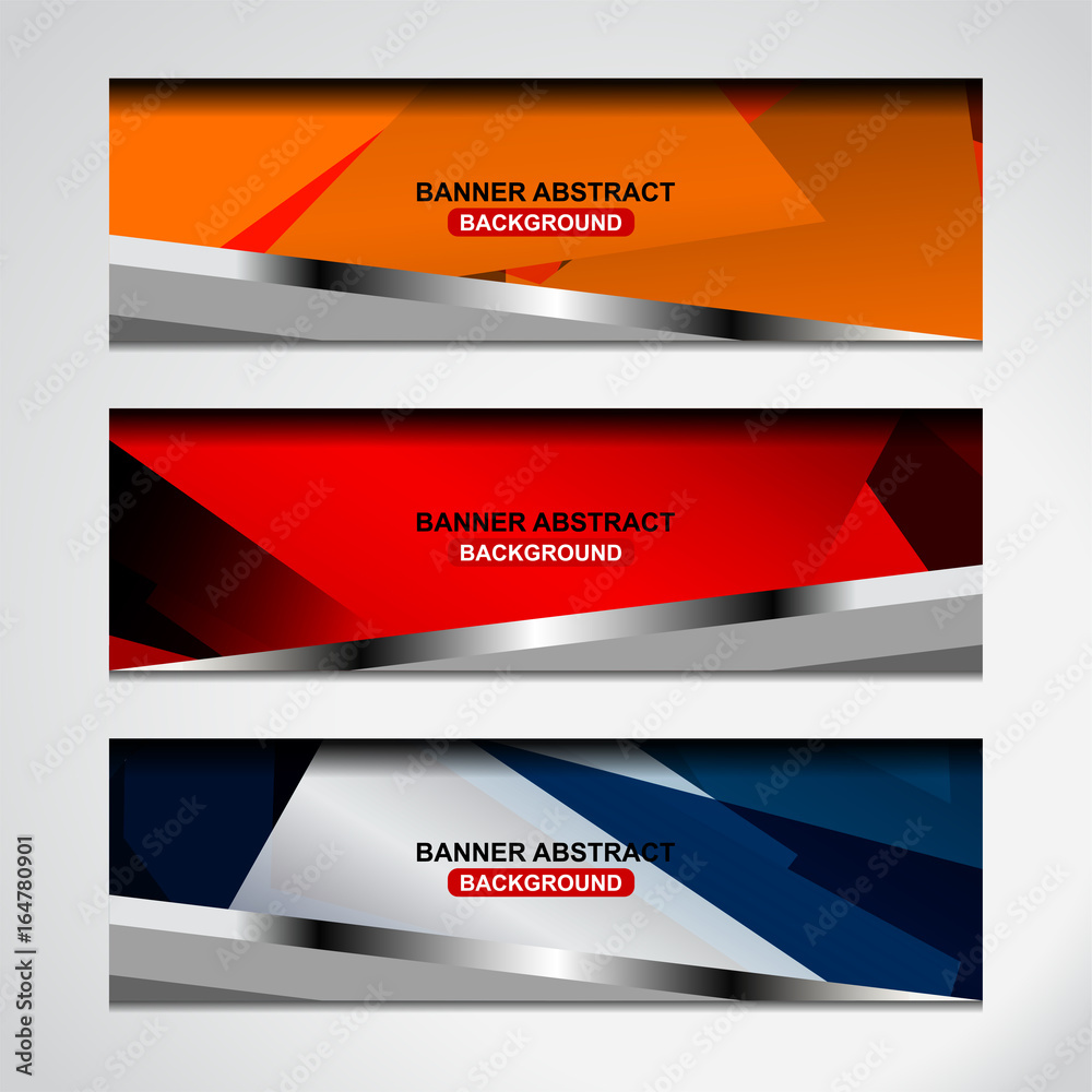 Abstract banner design background for website headers, vector illustration