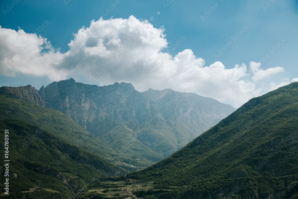 Beautiful mountains nature landscape at summer daytime