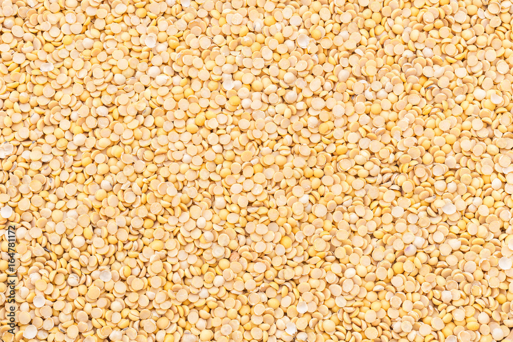 Macro peeled yellow soybean for food texture and background Macro peeled yellow soybean for food texture and background
