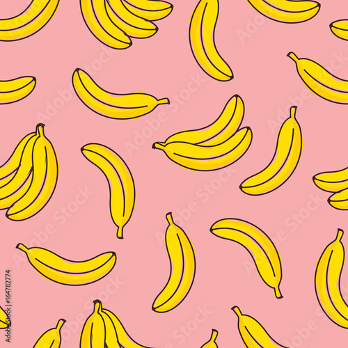 Seamless vector pattern with bananas