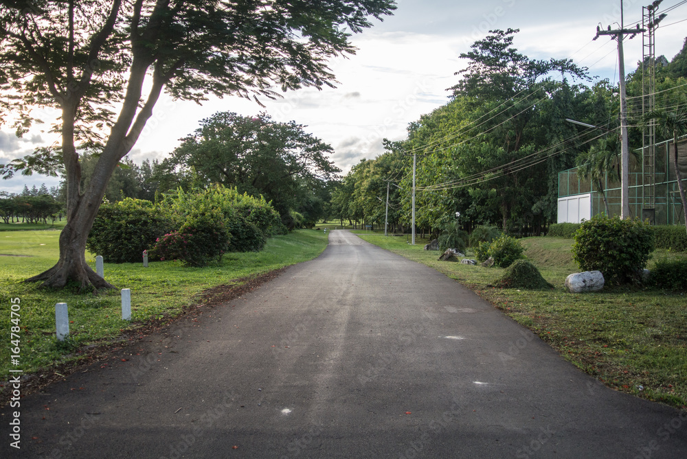 Road, natural forests and beautiful mountains in countryside Ratchaburi Thailand Road, natural forests and beautiful mountains in countryside Ratchaburi Thailand
