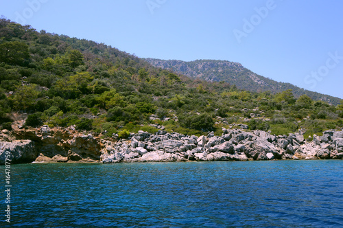Beautiful Turquoise Cove and Clear Water Near Datca  in Mugla  Turkey